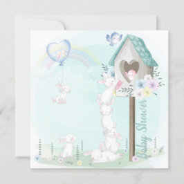 Bunny Baby shower Uitnodiging