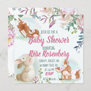 Bunny Baby shower Uitnodiging
