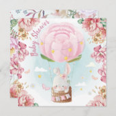 Bunny Baby shower Uitnodiging (Voorkant / Achterkant)