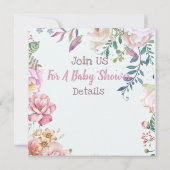 Bunny Baby shower Uitnodiging (Achterkant)