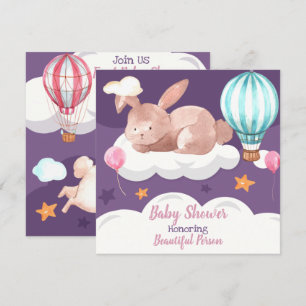 Bunny Baby shower Uitnodiging