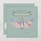 Bunny Baby shower Uitnodiging (Voorkant / Achterkant)
