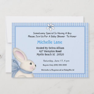 Bunny Baby shower Uitnodiging