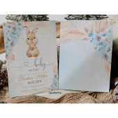 Bunny Baby shower Uitnodiging Jongen Boho pampas g