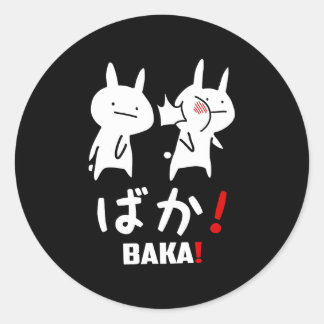 Bunny Baka Rabbit Slap Gift Cute Bunny Ronde Sticker