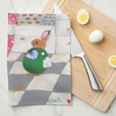 Bunny Baking Cookies Kitchen Towel Theedoek (Quarter Fold)