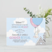 Bunny + Ballons Genre Reveillez Invitation (Debout devant)