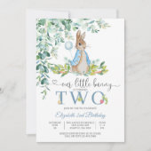 Bunny Balloon 2nd Birthday Invitation (Devant)