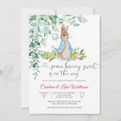 Bunny Balloon Baby Shower Invitation (Devant)