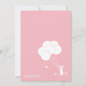  BUNNY BALLOON| Invitation Anniversaire de enfant  (Dos)