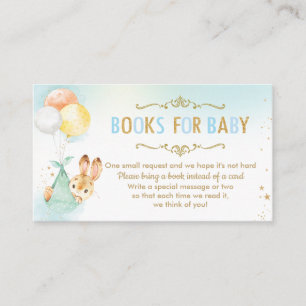 Bunny Balloons Baby shower brengt boek in plaats d Informatiekaartje