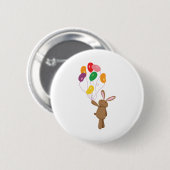 Bunny Balloons Ronde Button 5,7 Cm (Voorkant /achterkant)