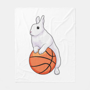 Bunny Basketball-speler Basketball Fleece Deken