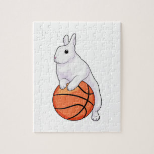 Bunny Basketball-speler Basketball Legpuzzel