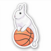Bunny Basketball-speler Basketball Sticker (Voorkant)