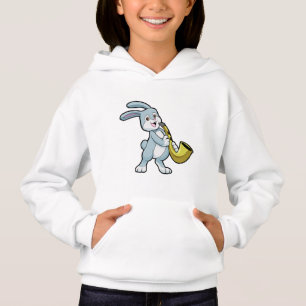 Bunny bij Muziek met Saxophone