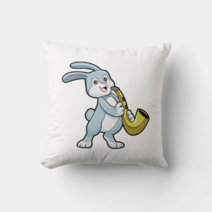 Bunny bij Muziek met Saxophone Kussen
