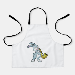 Bunny bij Muziek met Saxophone Schort