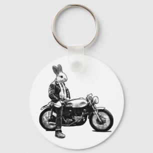 Bunny biker sleutelhanger
