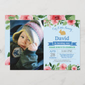 Bunny Birthday Boy Easter 1st First Birthday Kaart (Voorkant / Achterkant)