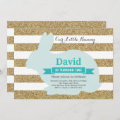 Bunny Birthday Easter 1st eerste verjaardag Kaart (Voorkant / Achterkant)