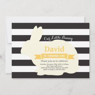 Bunny Birthday Easter 1st eerste verjaardag Kaart