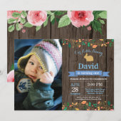 Bunny Birthday Girl Easter 1e verjaardag Kaart (Voorkant / Achterkant)