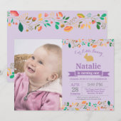 Bunny Birthday Girl Easter 1e verjaardag Kaart (Voorkant / Achterkant)