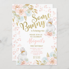 Bunny Birthday Invitation, Bunny Invitation Kaart