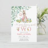 Bunny Birthday Invitation Girl (Debout devant)