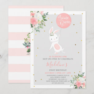 Bunny Birthday nodigt Bunny Birthday uit Kaart