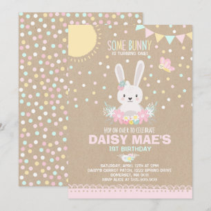 Bunny Birthday nodigt Bunny Birthday uit Kaart