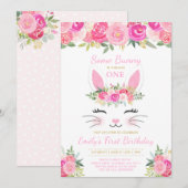 Bunny Birthday nodigt Bunny Birthday uit Kaart (Voorkant / Achterkant)