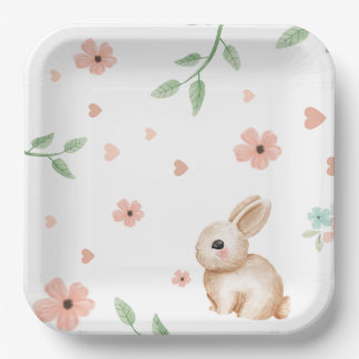 Bunny Birthday Party Papieren Borden Bordje