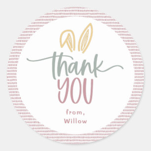 Bunny Birthday Party Ronde Sticker