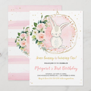 Bunny Birthday Uitnodiging