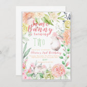 Bunny Birthday Uitnodiging (Voorkant / Achterkant)