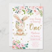 Bunny Birthday Uitnodiging (Voorkant)