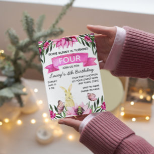 Bunny Birthday Uitnodiging