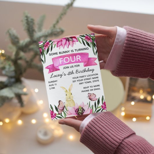 Bunny Birthday Uitnodiging