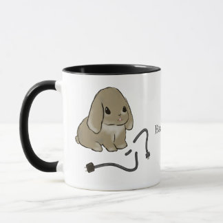 Bunny bites phone cable mok