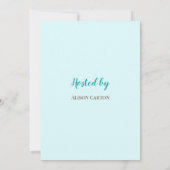 Bunny bleu rayures garçon baby shower invitation (Dos)