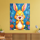 Bunny Bliss Canvas Afdruk (Insitu (Woonkamer))