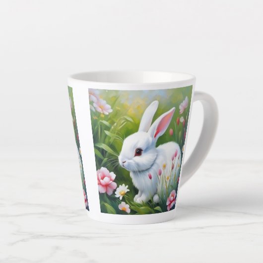 Bunny Bliss-Mok Latte Mok (Rechterhoek)