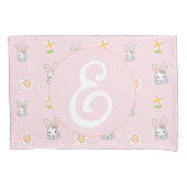 Bunny Bloom Delight Kussensloop (Voorkant-Links)