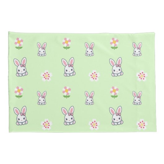 Bunny Bloom Delight Kussensloop (Achterkant-Rechts)