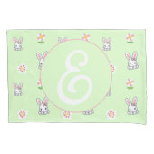 Bunny Bloom Delight Kussensloop (Voorkant-Links)