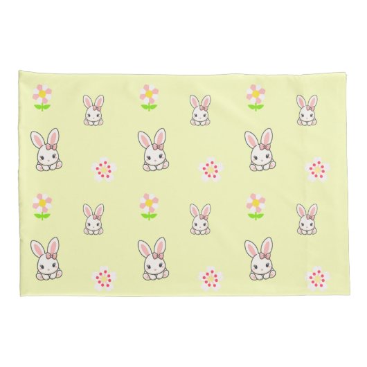 Bunny Bloom Delight Kussensloop (Achterkant-Rechts)