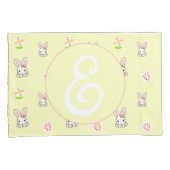 Bunny Bloom Delight Kussensloop (Voorkant-Rechts)