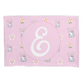 Bunny Bloom Delight Kussensloop (Voorkant-Links)